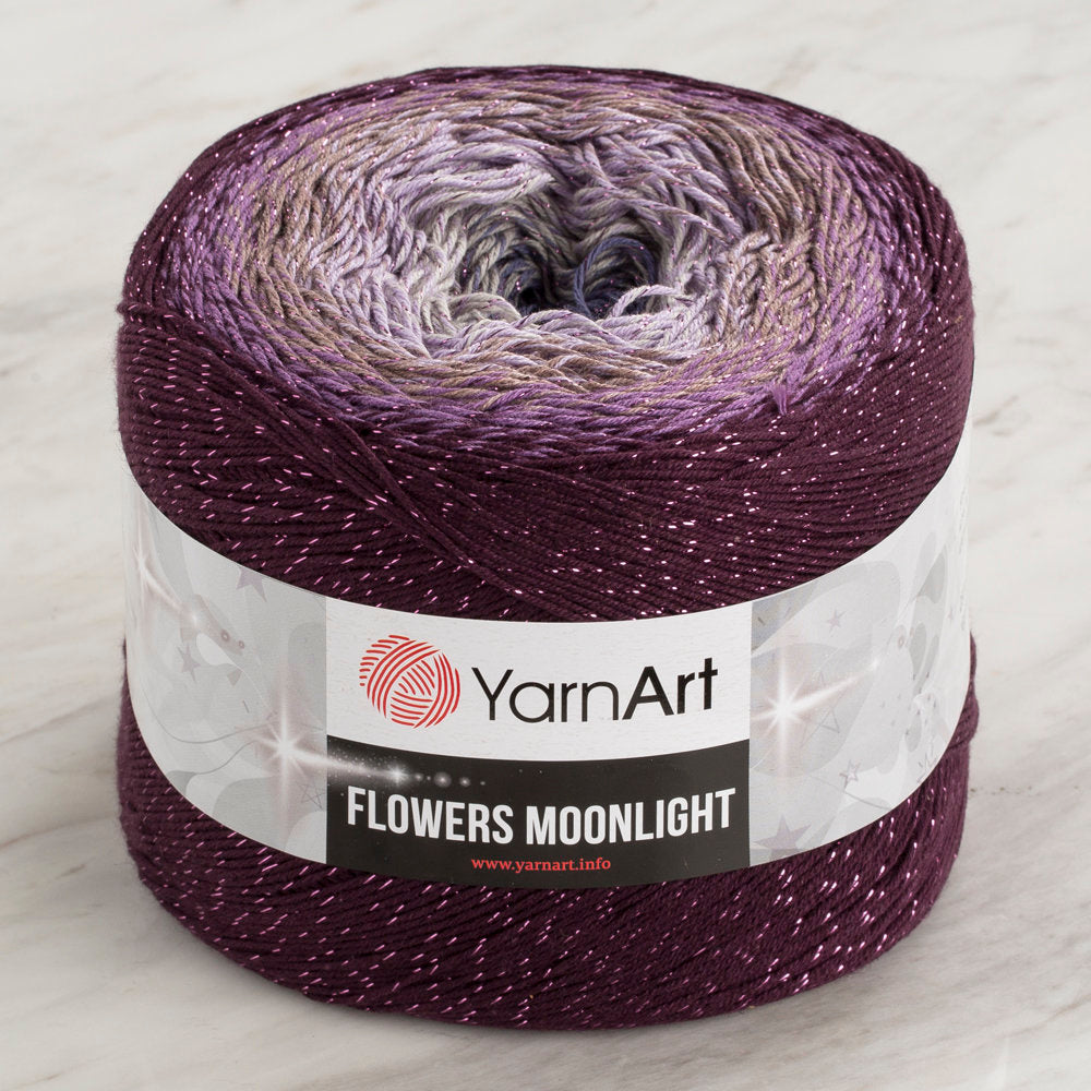 Yarnart Flowers Moonlight Simli Ebruli 260Gr El Örgü İpi - 3278
